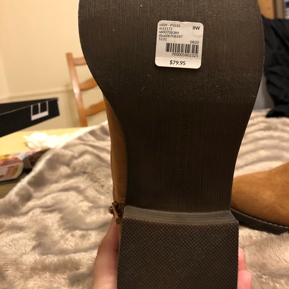 NWT Lane Bryant Suede Wide Calf Ankle Boots Size 8 - Picture 4 of 7